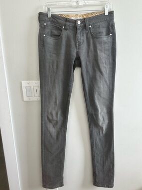 Stella McCartney Gray Black Skinny Jeans